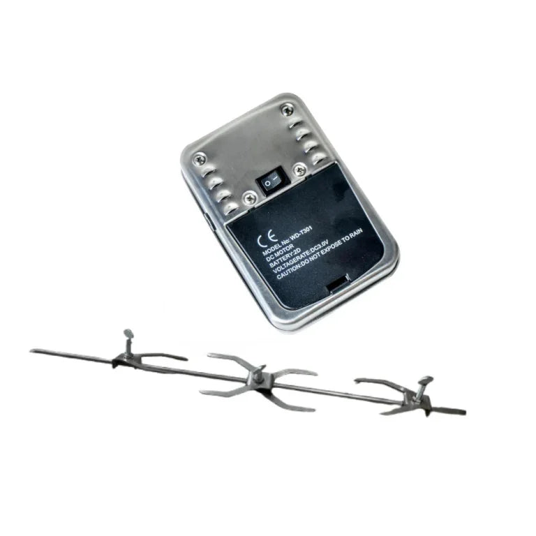 Braai / BBQ Rotisserie - Double Stainless Steel Shaft & Prongset and Motor