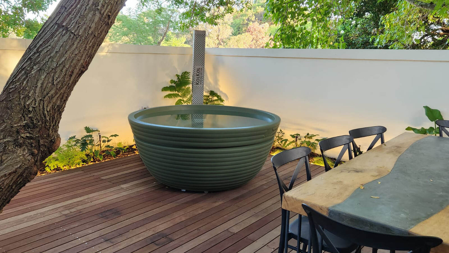 KolKol Luna Olive Green Hot Tub Wood-Fired