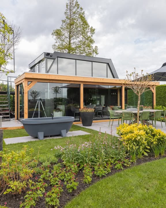 Antraciet Gardentub
