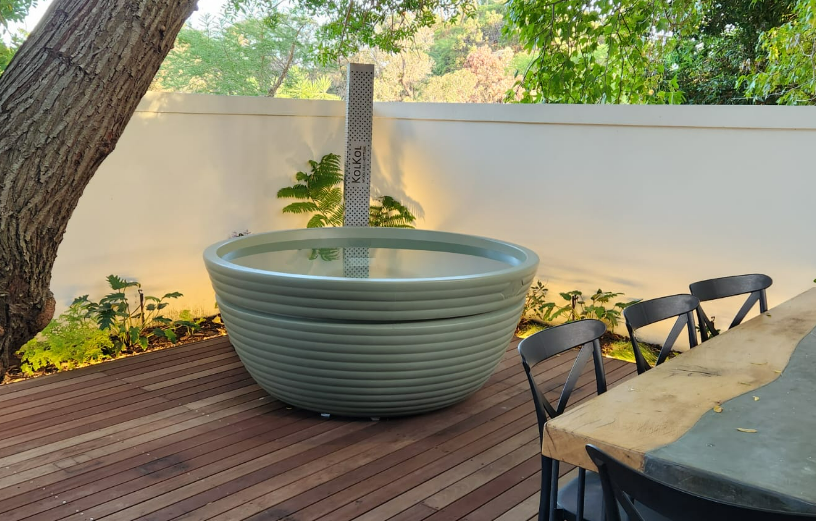 KolKol Luna Mist Green Hot Tub Wood-Fired