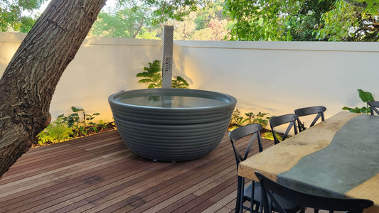 KolKol Luna Slate Grey Hot Tub Wood-Fired